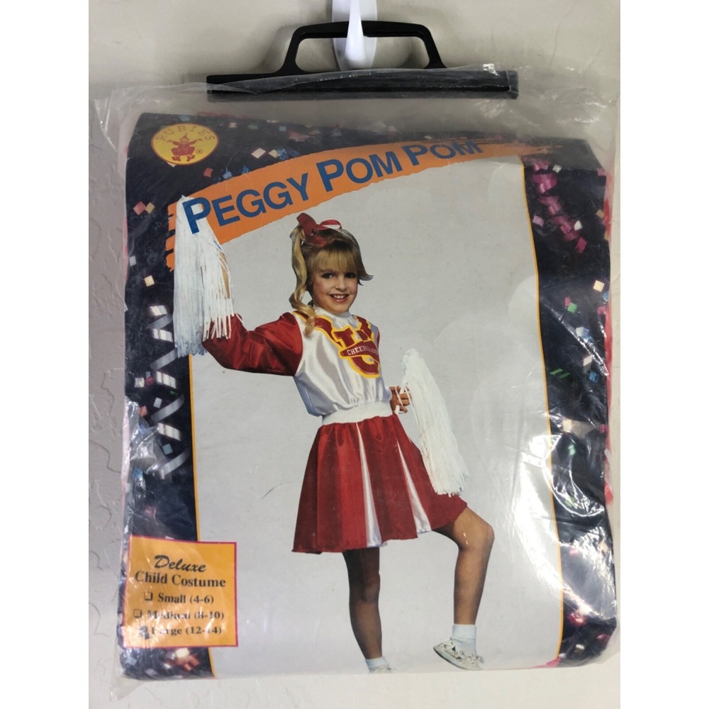 RUBIE'S HALLOWEEN CONCEPTS Peggy Pom Pom Girls Large 12-14‎ Costume Cheerleader